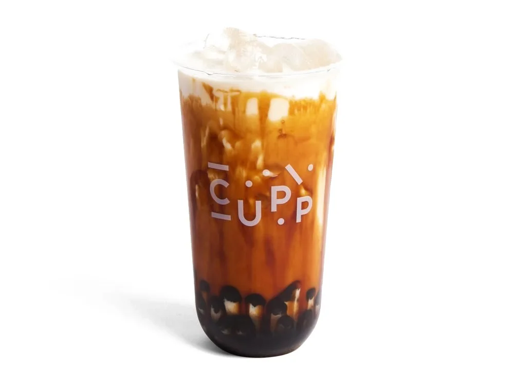 Brown sugar boba with tapioca pearls